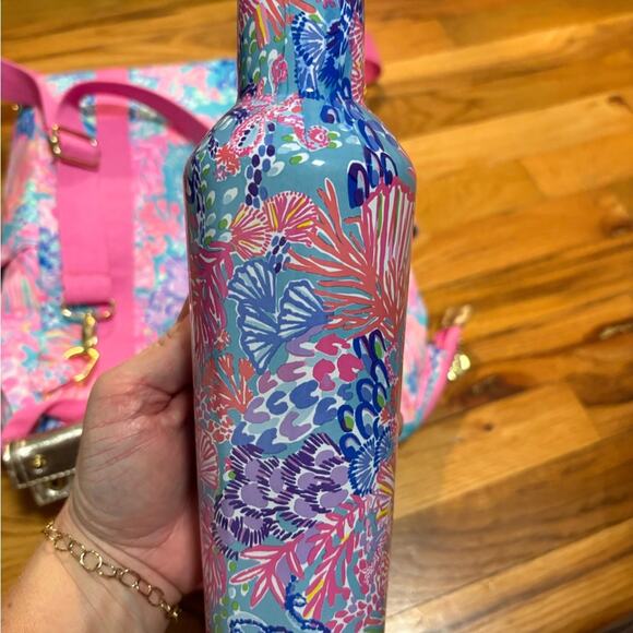 Lilly Pulitzer Women\'s Floral Backpack - Pink, Blue, and Green insulated cooler main image 9